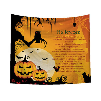 

Toponeto Sugar Skull Tapestry Halloween Trick Treat Horror Ghost Wall Hanging Home Decor