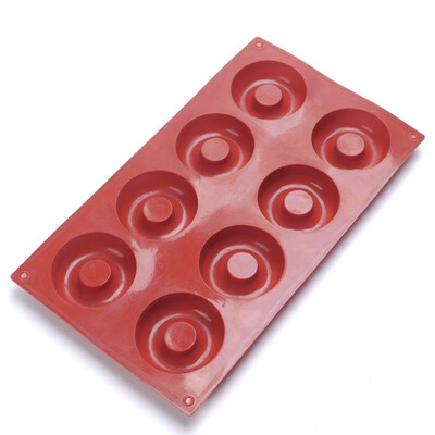 

1 Pcs 8 Cavity Donut Doughnut Baking Mold Cake Chocolate Candy Soap Silicone Mould Silicone Mold Cake Fondant Decorating Tools
