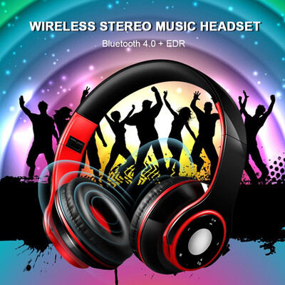 

SG-8 Bluetooth 40 EDR Headphones Wireless Stereo Music Headset Over-ear TF Card FM Radio Foldable Wired Earphone Hands-free w
