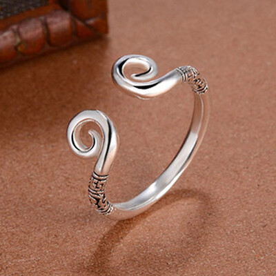 

Creative Practical Opening Couples Retro Silver Headband Monkey Carved Kings Novelty High Quality
