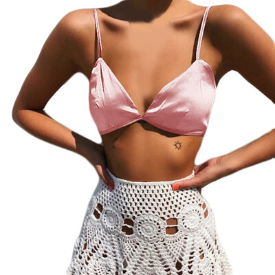

Toponeto Women Casual Solid Color Strap Underwear Sleevelss Lingerie Bra