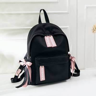 

Shoulder bag female Korean version of Joker high-capacity campus bow bag small fresh student computer travel backpack