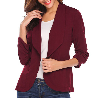 

Toponeto Fashion Women OL Style Three Quarter Sleeve Blazer Elegant Slim Suit Coat