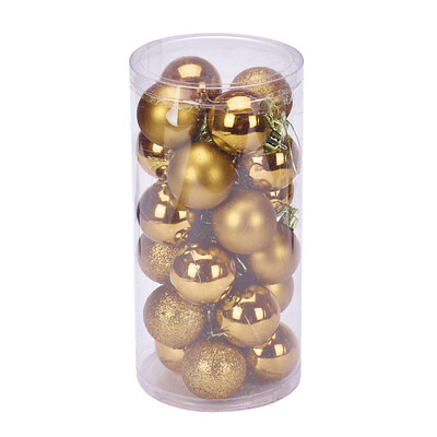

Tailored Christmas 4 cm 24PC Plastic Christmas Tree Decoration Ball BU