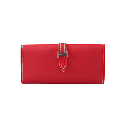 

Womens Solid Color Faux Leather Long Wallet Card Phone Holder Clutch Purse