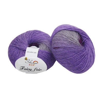 

Gobestart 1pc 50g Chunky Hand-woven Rainbow Colorful Knitting Scores Wool Blend Yarn