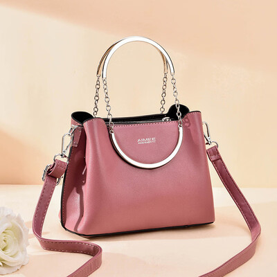 

Baggage ladies fashion ladies carry large capacity simple temperament inclined bags single shoulder texture