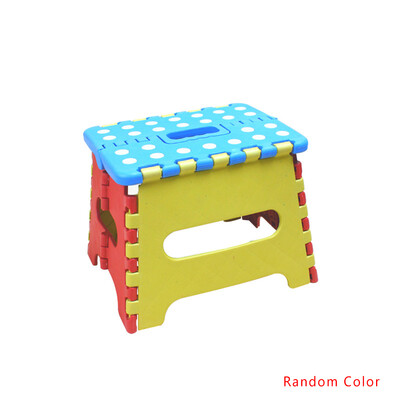 

Portable Fishing Chair Dots Pattern Plastic Folding Step Stool Children Non-slip Mazar Chair Random Color