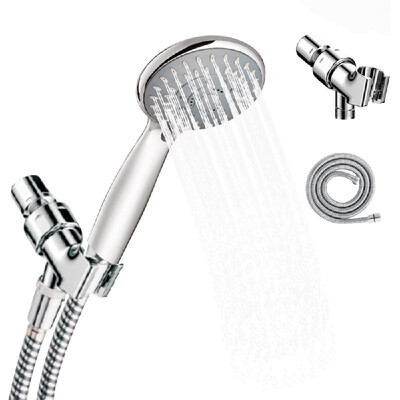 

Handheld Shower Head 5 Spray Settings With Stainless Steel Hose Adjustable Bracket Set Polished Chrome Hand Showerhead Holder