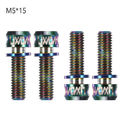 

4PCS Bicycle Bike Stem Screws Hex Bolts Ultralight Cycling Titanium Alloy Fixing Screws Accessories