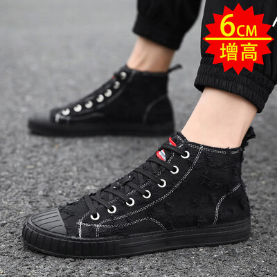 

Mens Shoes in Autumn Fashion High-Up Canvas Board Shoes Leisure Cloth Shoes Korean Summer Fashion Shoes