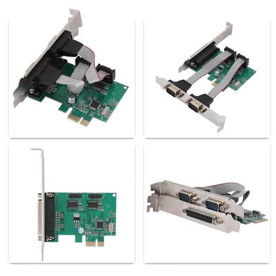 

Greensen PCI-E to 2 Serial Card 1 Parallel Port Card Desktop PCI Expansion Card LPT Port Adapter Card