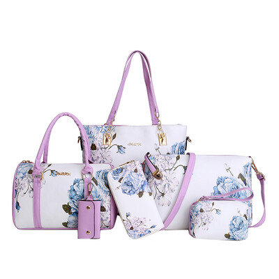 

Tailored Fashion Leather Shoulder Crossbody Bag Handbag Phone Bag For Women Girls 6Pcs