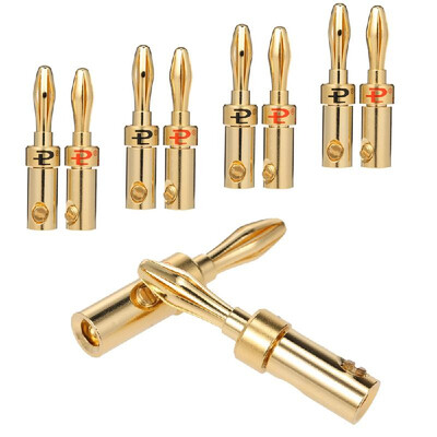 

Banana Plug Connector Corrosion-Resistant Banana Connector for Audio Video Amplifier Speaker Cable Jack