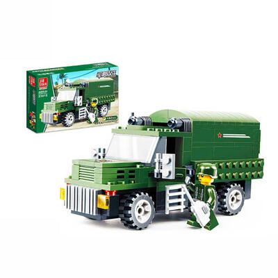 

Plastic Military Vehicle Troop Mini Building Blocks DIY Assembly Toy For Children Kids