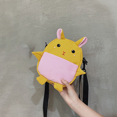 

Tailored Women Fashion Canvas Rabbit Patchwork Coin Purse Shoulder Handbag Casual Bag