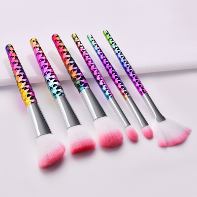 

〖Follure〗6 Pcs Makeup Brushes With A Honeycomb Eye Shadow Makeup Brush Set