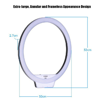 

YONGNUO YN608 5500K Color Temperature Wireless Remote LED Ring Video Light Annular&Frameless Appearance Design Adjustable Brig