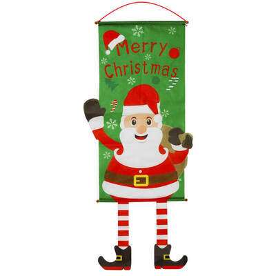 

Christmas Fabric Hanging Flags Wall Atmosphere Dress Up Home Party Christmas Ornaments