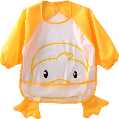 

9 Colors Cute Cartoon Children Bib Printed Long Sleeve Baby Bib Infant Waterproof Apron Clothing 1-3T