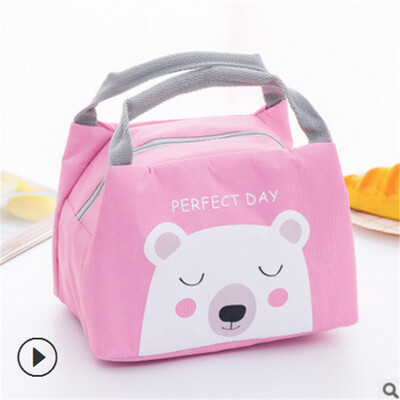 

2019 New Style Fashion Hot Portable Lunch Bags Insulated Canvas Box Tote Bag Thermal Cooler Food Picnic Bag
