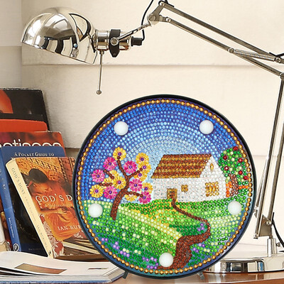 

Disc Diamond Painting with LED Night Light Art Craft Home Decoration