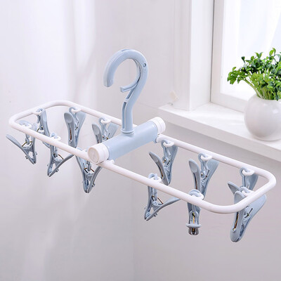 

Gobestart 12 Clip Folding Drying Rack Underwear Socks Clip Multi-functional Clothes Rack