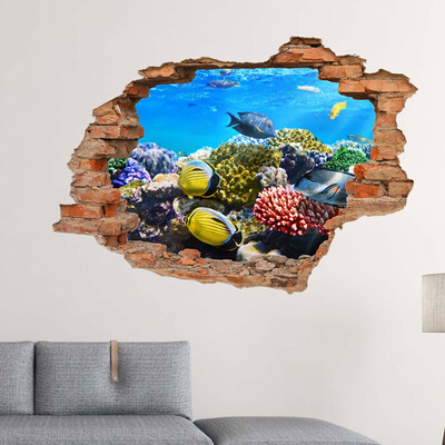 

〖Follure〗3D B ridge FloorWall Sticker Removable Mural Decals Vinyl Art Living Room Decor