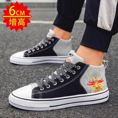 

Mens shoes fall Korean casual canvas shoes casual Joker student personality graffiti tide shoes
