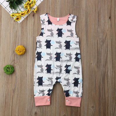 

Newborn Toddler Baby Boy Girl Sleeveless Romper Bodysuit Jumpsuit Outfit Clothes