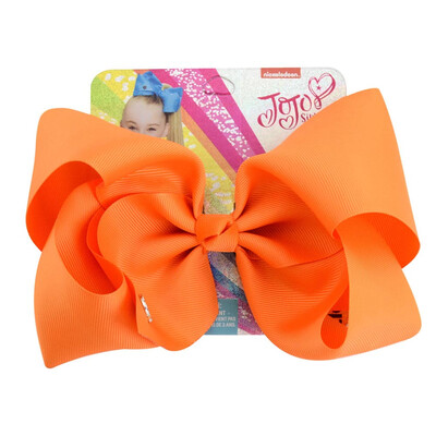 

Solid color large bow fabric ribbed polyester bow hairpin girl hair accessories