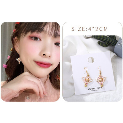 

New Hot Sell Small Stud Earrings Set For Women Girl Stud Earrings Vintage Cherry Pattern Alloy Wild Sweet Jewelry Earrings
