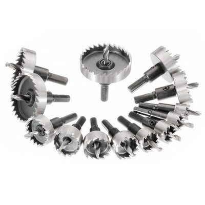 

13PCSSet High Quality HSS High Speed Steel Punch Hole Opener Drill Bit Stainless Metal Reamer 16-52mm DIY Tool