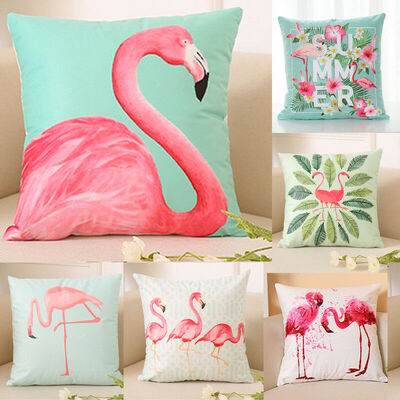 

Flamingo Chair Decor Pillowcase Throws Pillow Case Waist Cushion Covers