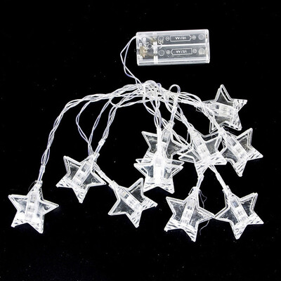 

Christmas Decorative Light Strip Chain W Five-pointed Star Clips Holiday Decor