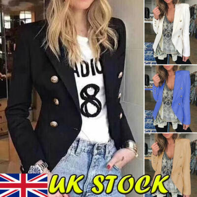 

Women Ladies Long Sleeve Slim Blazer Suit Coat Work Jacket Formal Suit Plus