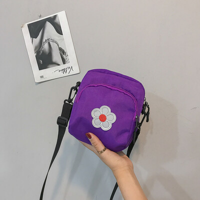 

On the new small bag canvas bag womens shoulder bag slant bag college students summer small fresh ancient sense girl ins