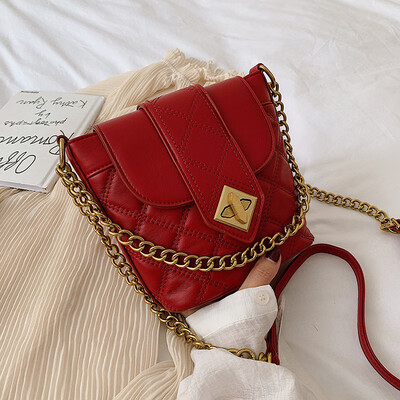 

Vintage bucket small bag summer ins chain womens bag new 2019 Korean style one-shoulder one-shoulder