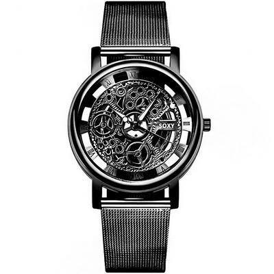 

SOXY Brand Golden Silver Luxury Hollow Steel Watches Men Retro Hombre Quartz Wrist watch fashion casual Man Women Unisex Relojes