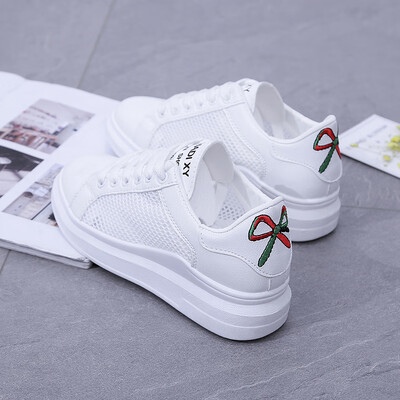 

White shoes women summer 2019 new Joker Korean students hollow sports shoes breathable mesh white shoes tide