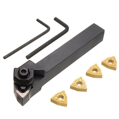 

WWLNR1616H08 16x100mm Lathe Turning Tool Holder 4Pcs WNMG0804 Inserts 2Pcs Wrenches