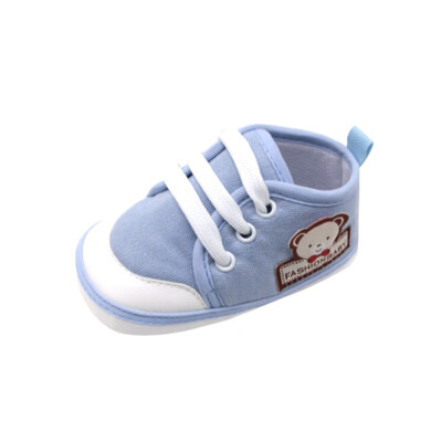 

Newborn Bear Printed Lace-up Casual Sneakers Baby Shoes Baby Toddler Shoes New Infant Non-slip Breathable First Walkers