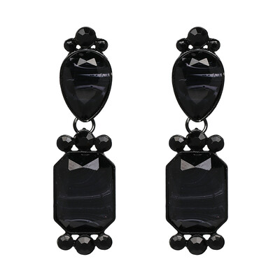 

AOTEMAN 2019 Hot Sale ZA Semi precious Stone Earrings For Women Trendy Vintage Geometric Statement Drop Earrings wholesale