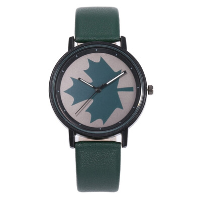 

Creative Maple Leaf Fashion Style Small Dial Womens Watch High Quality Relogio Feminino Wristwatch Clock Current Popular