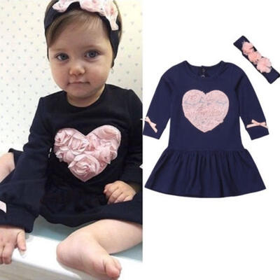 

New Baby Clothes Kids Girls Party Daily Birthday Princess Flower Tutu Dress 0-24M