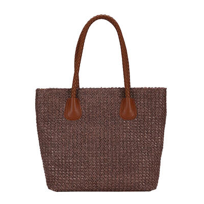 

Straw Woven Shoulder Handbags Women Knitting Top-handle Bags Shopping Totes