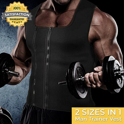 

Mens Waist Trainer Vest for Weight Loss Sauna Hot Neoprene Body Shaper Tank Top