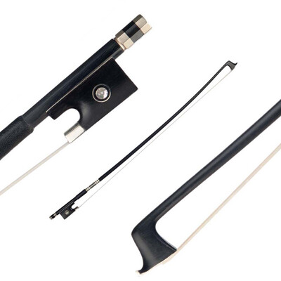 

Carbon Fiber Violin Bow Ebony Frog with Mongolia Horse Hair for 44 Full Size Violin