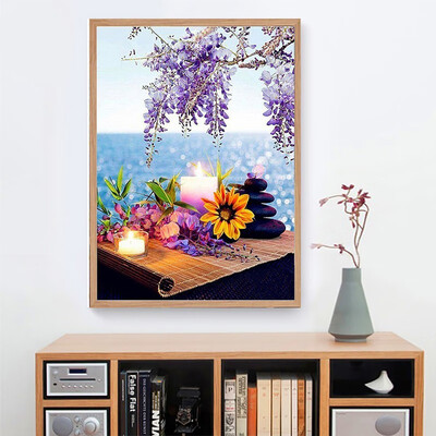 

Diamond Mosaic Flower Sea Full Diamond Embroidery Floral DIY Diamond Painting Cross Stitch Home Decor Gift