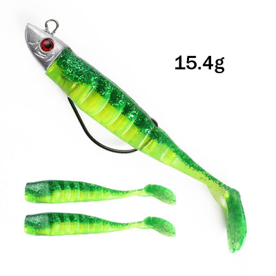 

Soft Jig Fish Lead Head Fishing Lure 100mm154g 120mm26g Jigging Soft Bait Fishing Tackle For Ice Fishing Saltwater Fresh